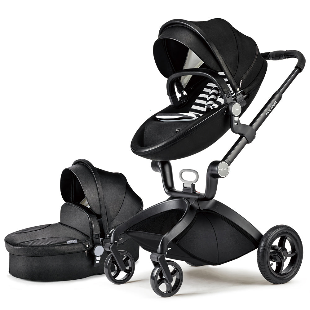 Baby Stroller 2-in-1 Travel System with Bassinet and High Landscape