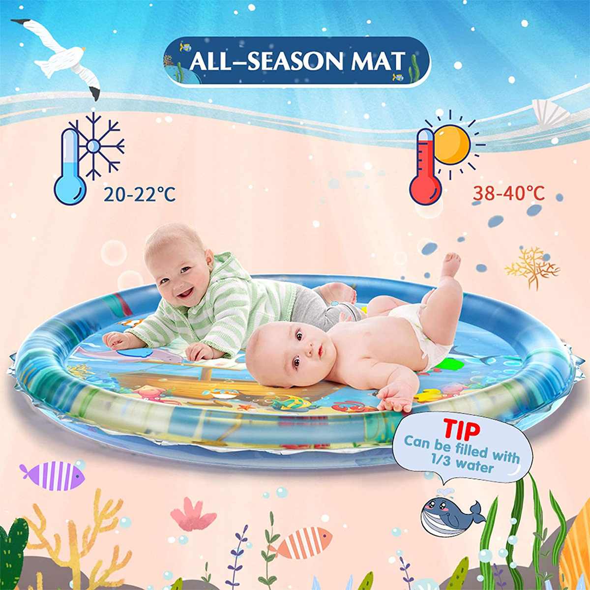 100cm Inflatable Baby Water Play Mat