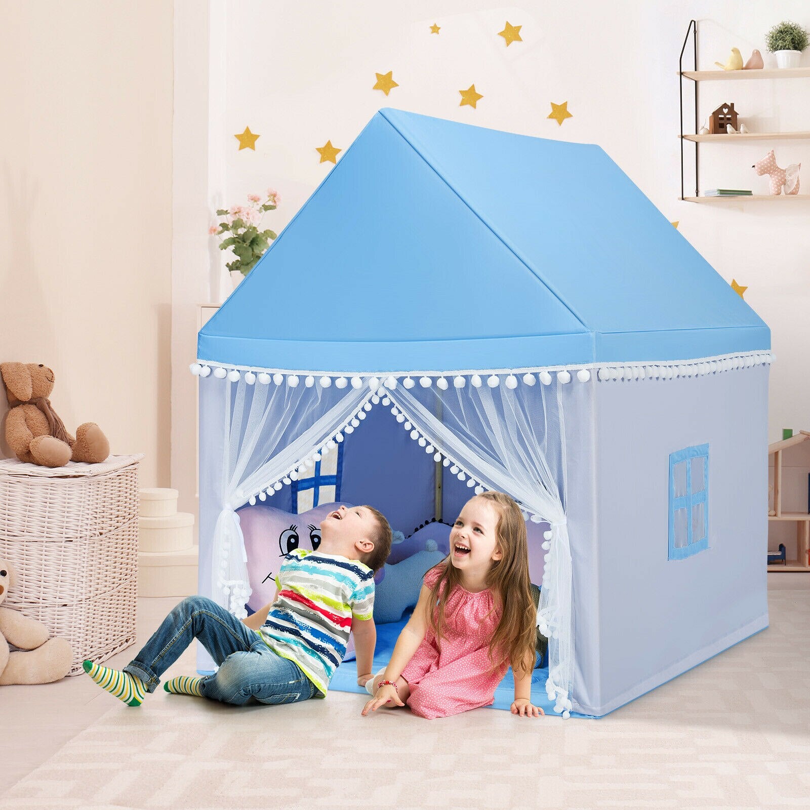 Large Kids Playhouse Tent with Mat