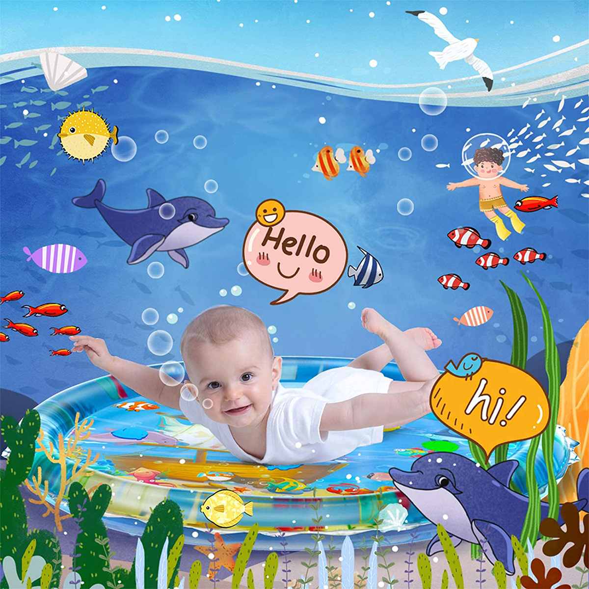 100cm Inflatable Baby Water Play Mat