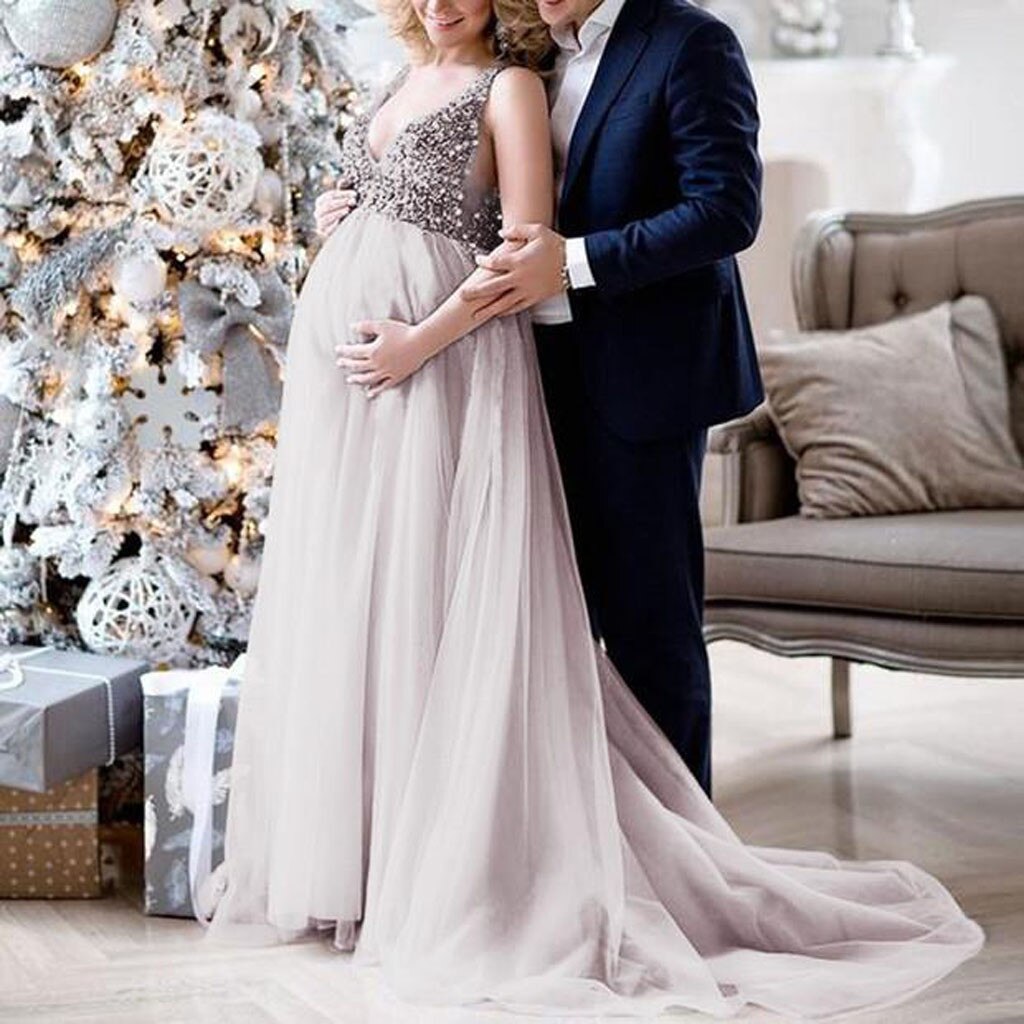 Maternity Photography Elegant Dress