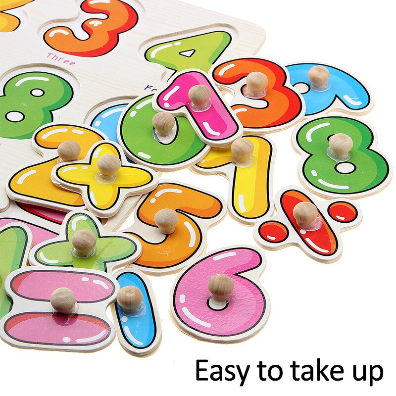 3D Colorful Wooden Puzzle Numbers