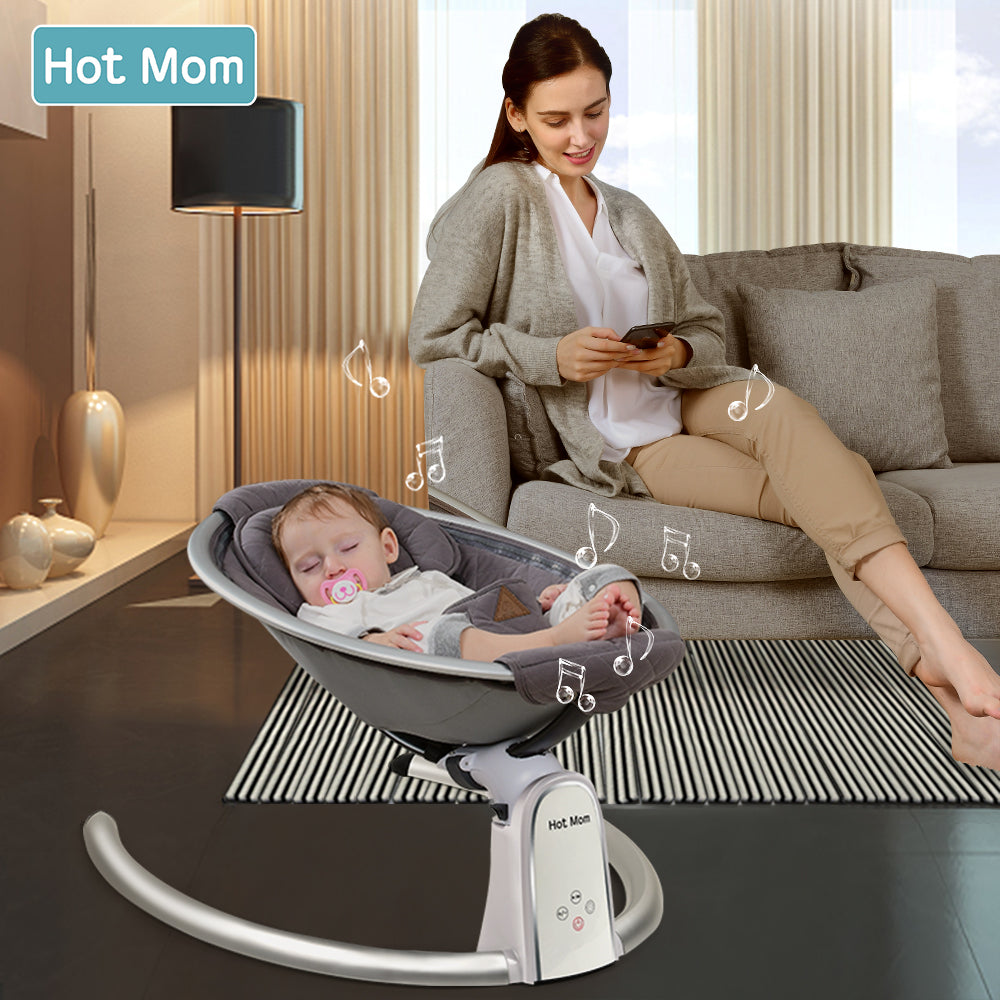 Electric Baby Bouncer with Bluetooth and Five Gear Swing