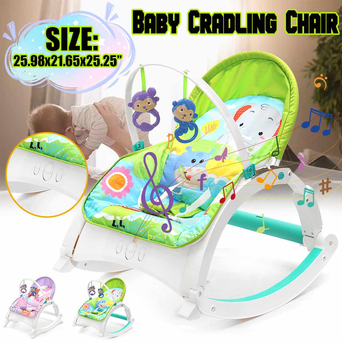 Electric Baby Cradle Chair With Music