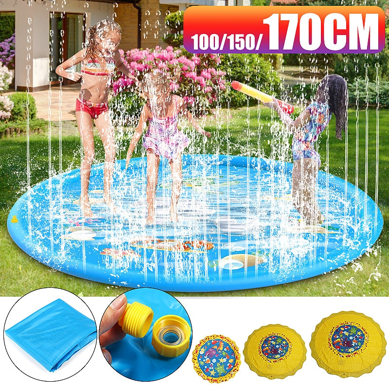 100/170cm Inflatable Outdoor Splash Play Mat for Kids