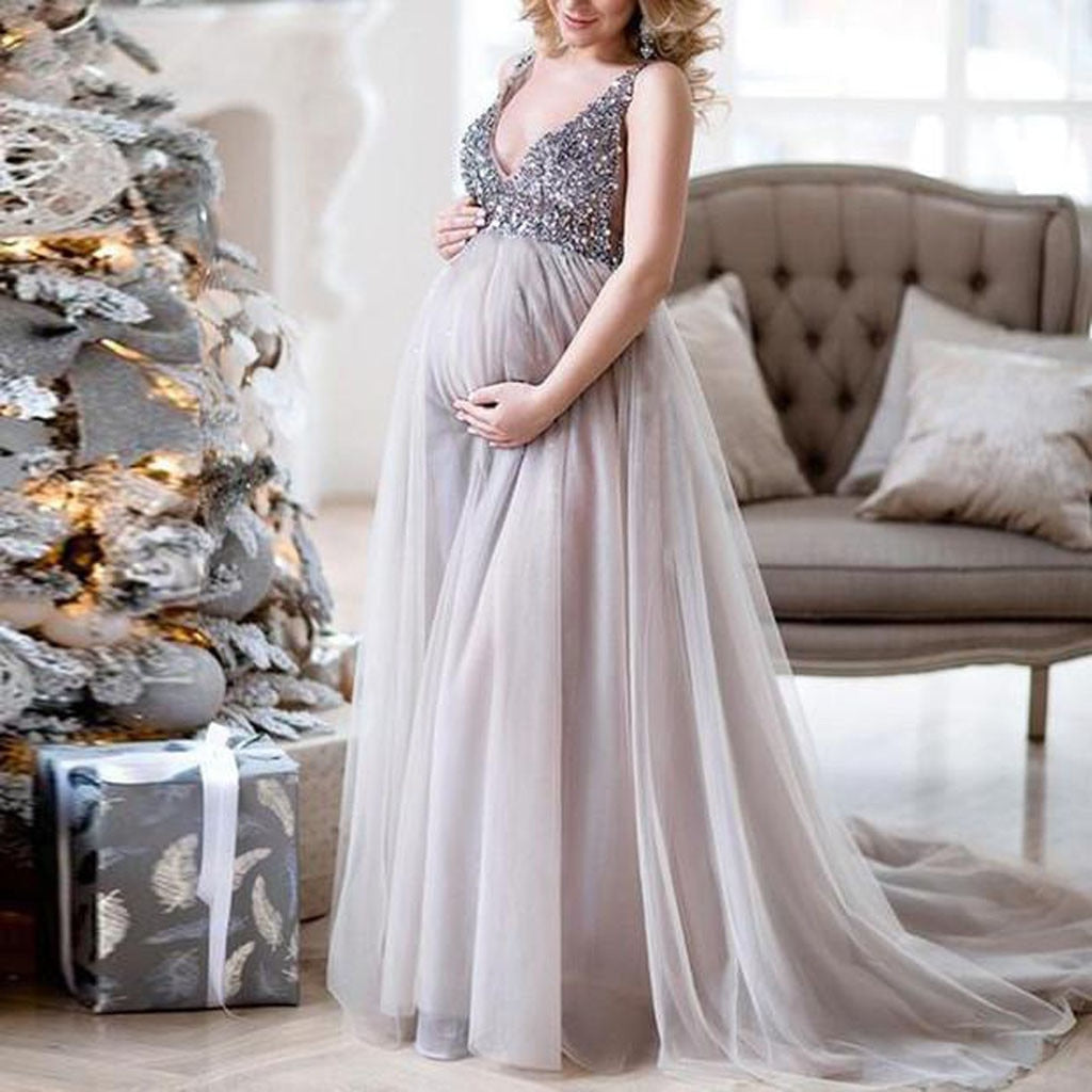 Maternity Photography Elegant Dress