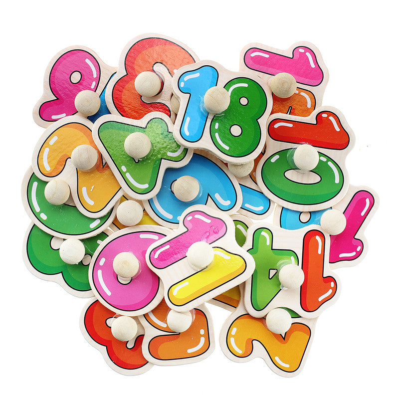 3D Colorful Wooden Puzzle Numbers