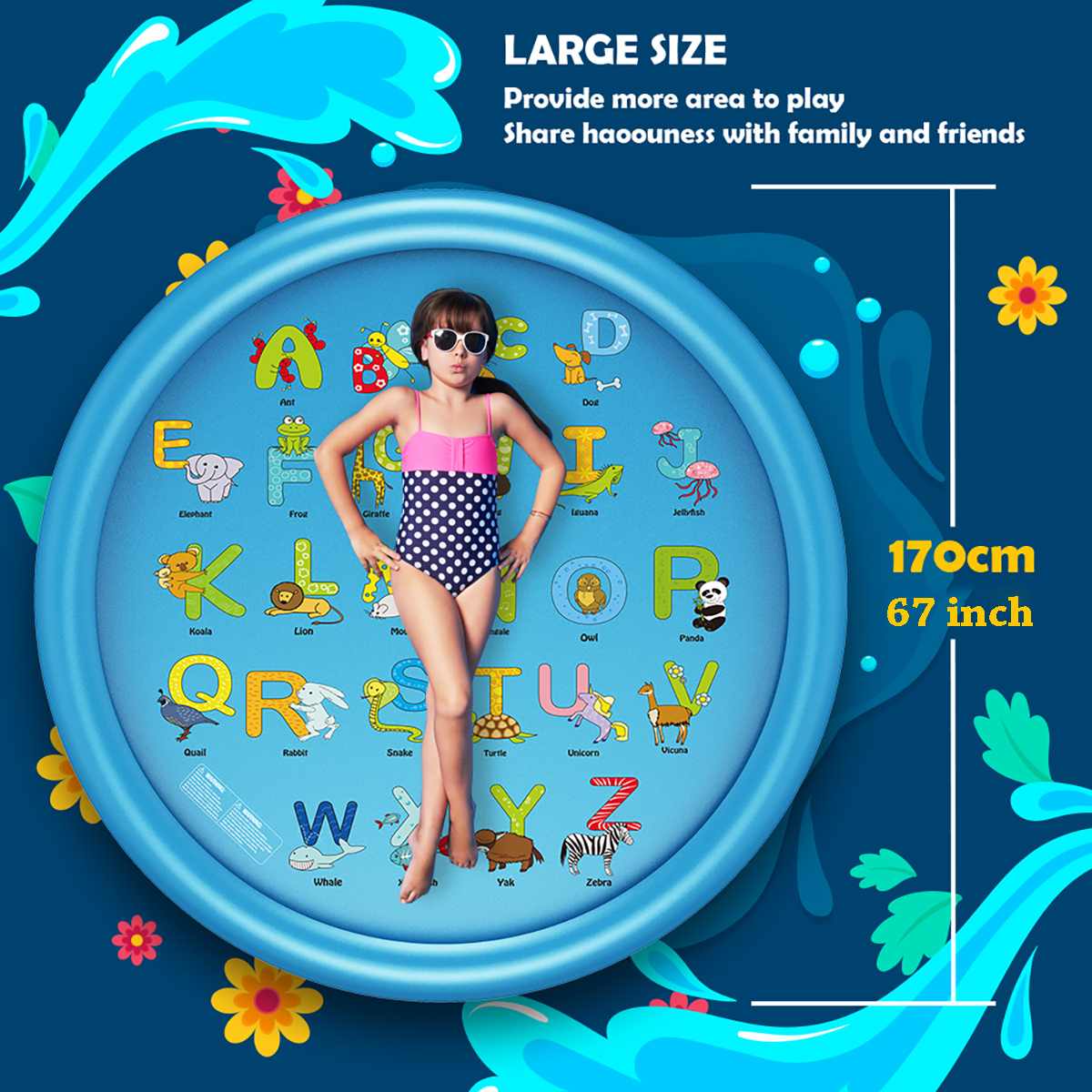 170cm Kids Water Sprinkler Play Mat