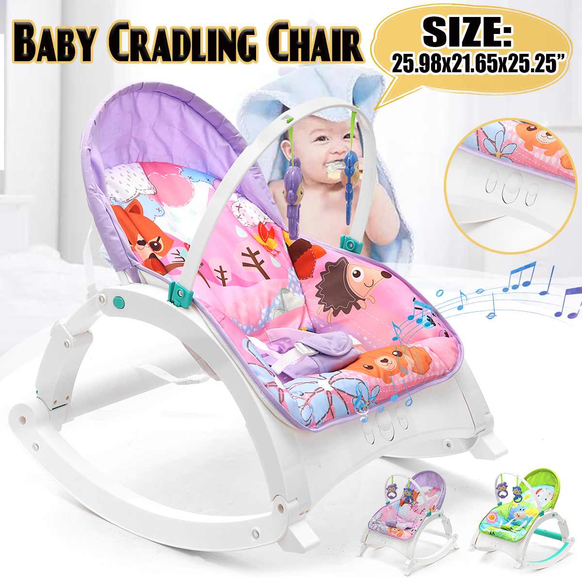 Electric Baby Cradle Chair With Music