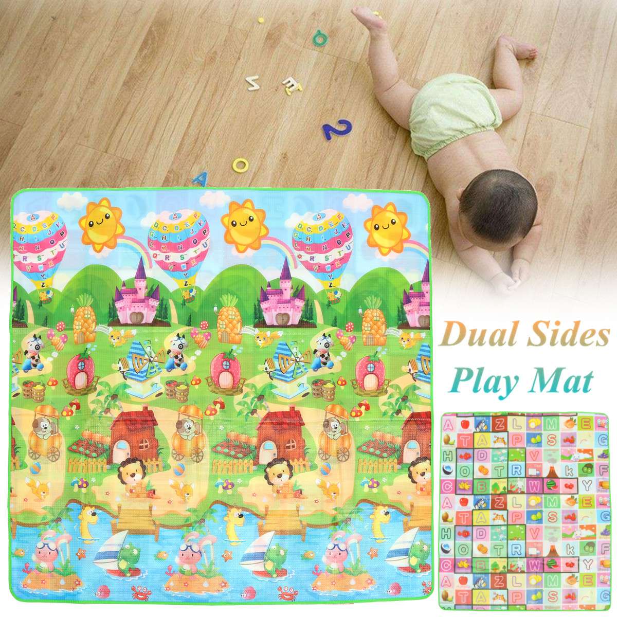 Portable Play Mat To Know Color Alphabets