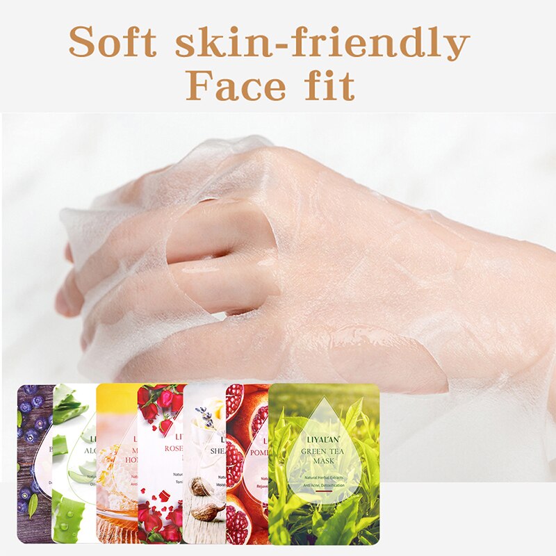 7-Piece Moisturizing Plant Extract Face Sheet Mask Set