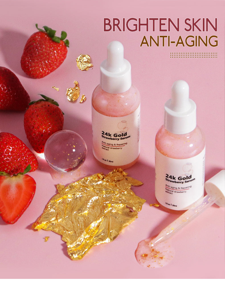 24K Gold Strawberry Face Serum