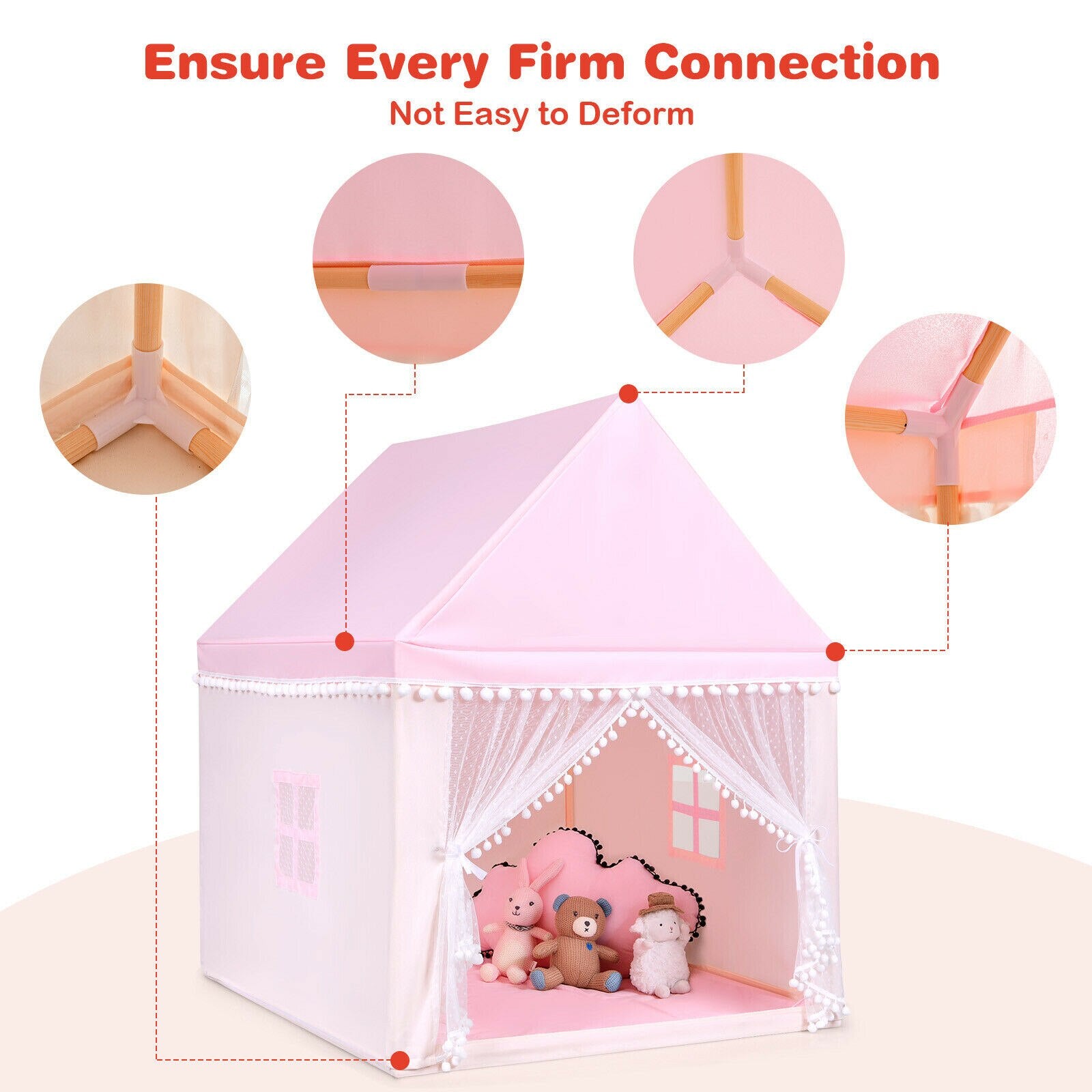 Large Kids Playhouse Tent with Mat