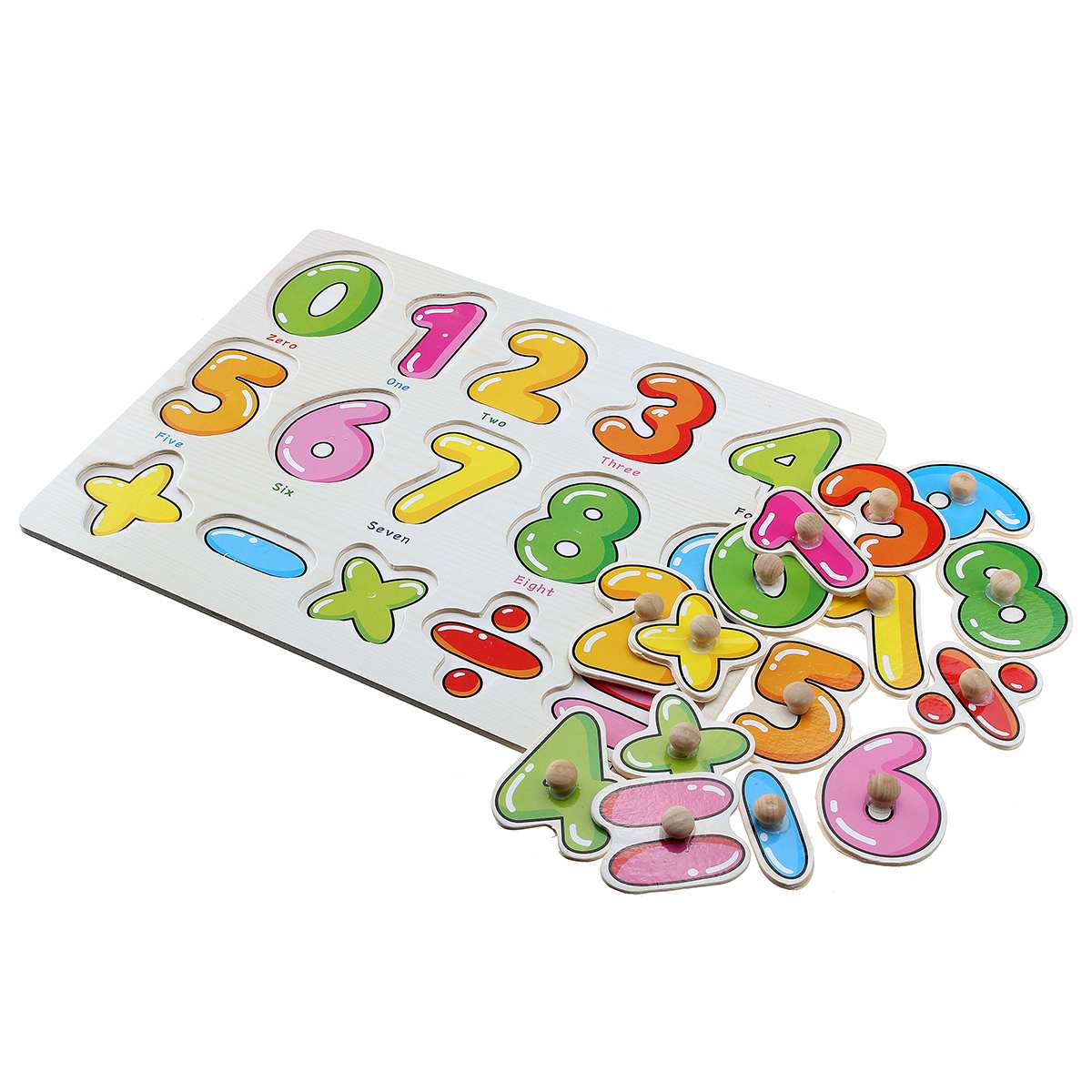 3D Colorful Wooden Puzzle Numbers