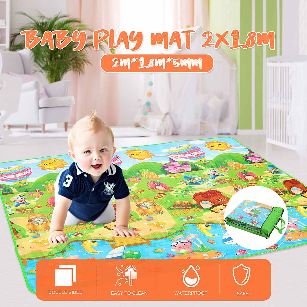 Portable Play Mat To Know Color Alphabets