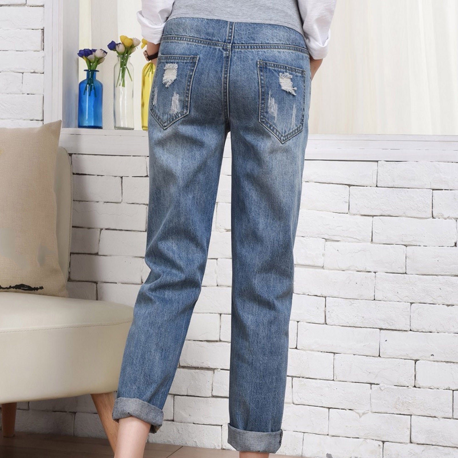 New Summer & Autumn Fashion Maternity Hole Jeans