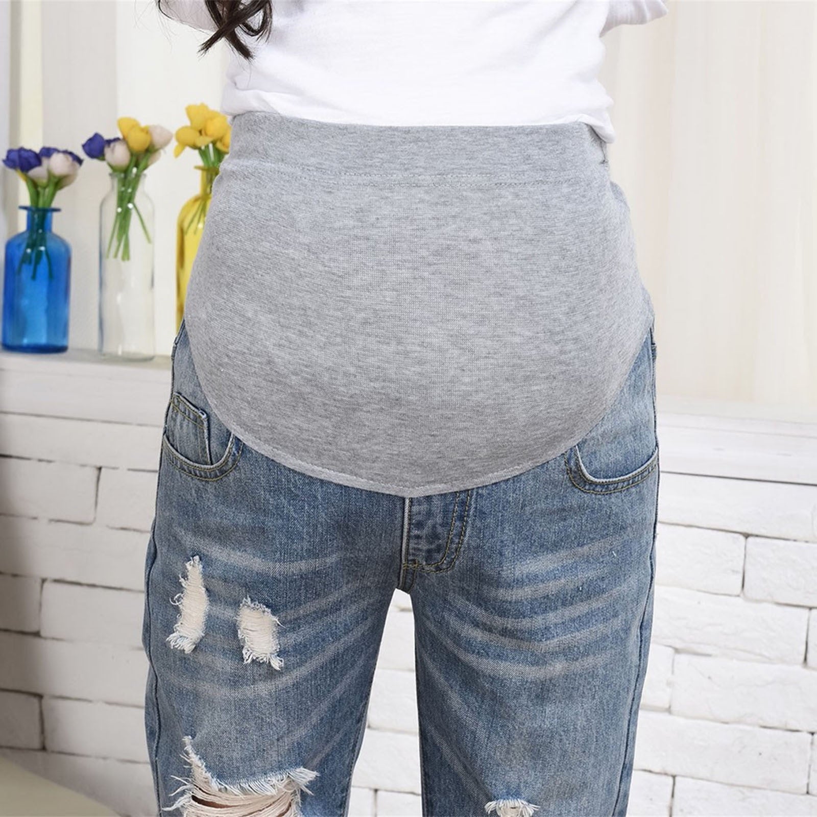 New Summer & Autumn Fashion Maternity Hole Jeans