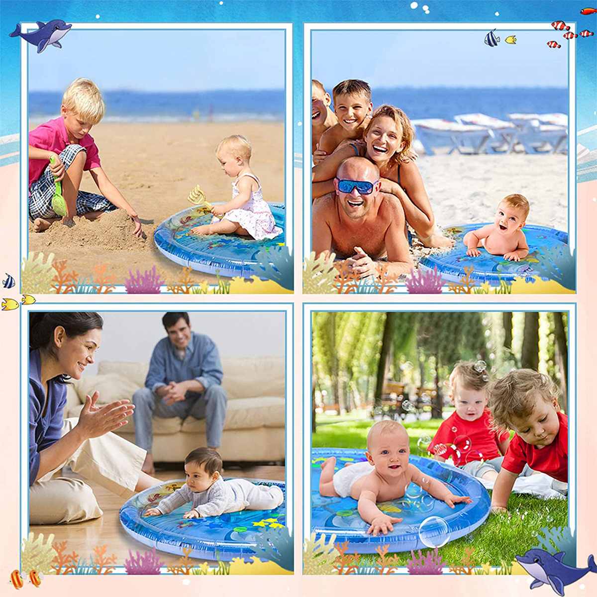 100cm Inflatable Baby Water Play Mat