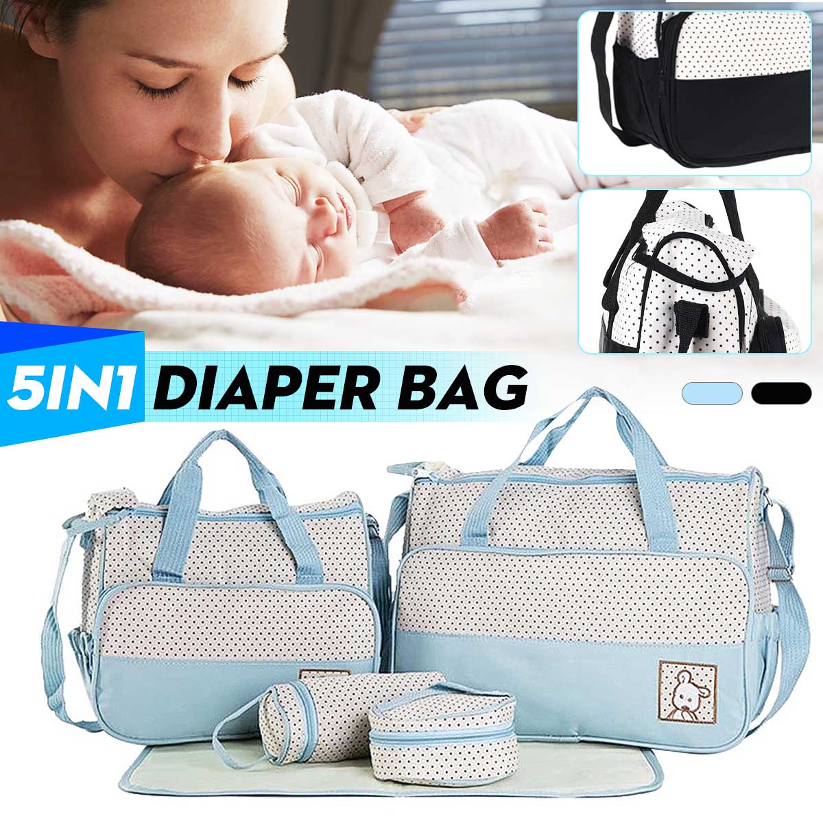 5-Piece Diaper Bag Set