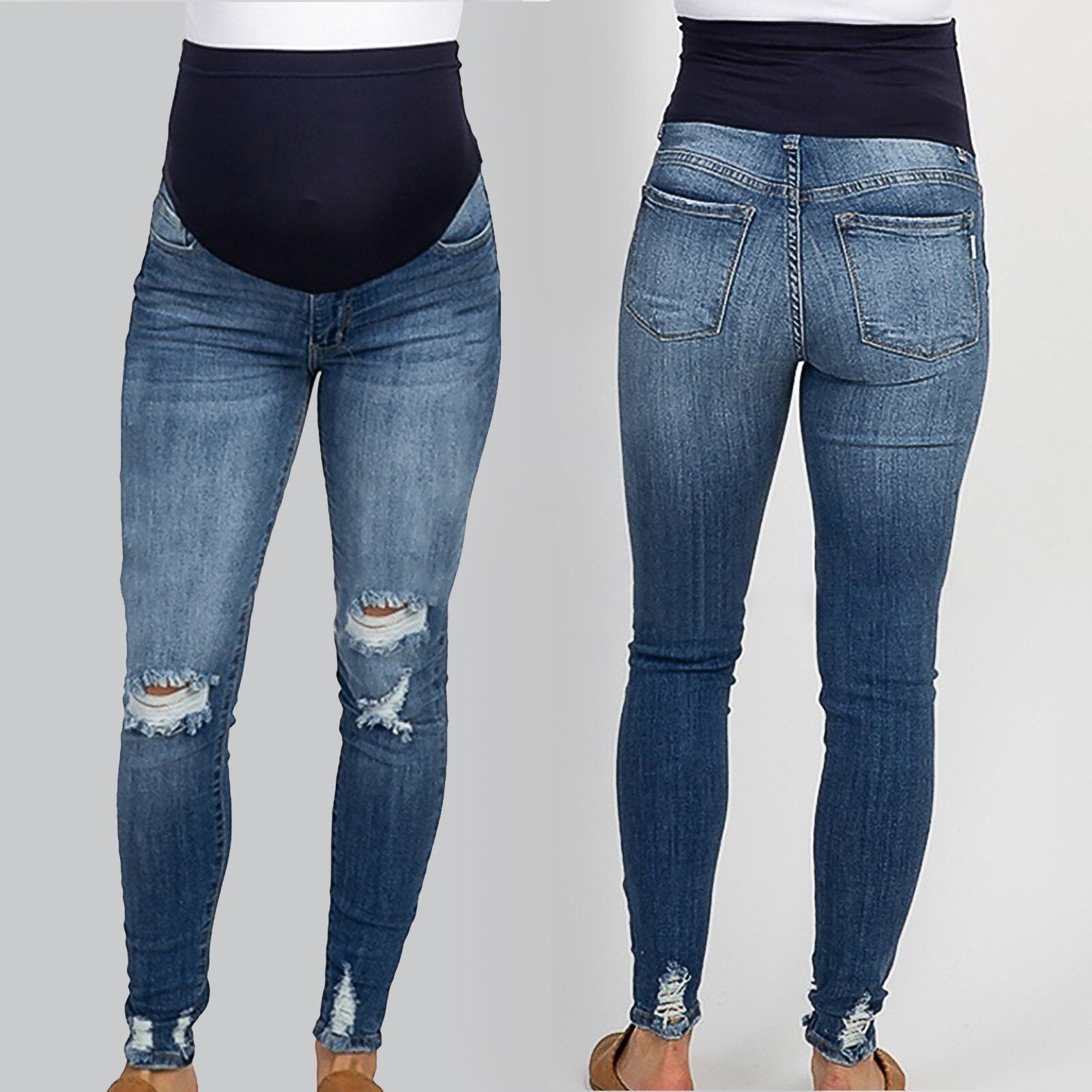 Fashion Maternity Jeans High Waist