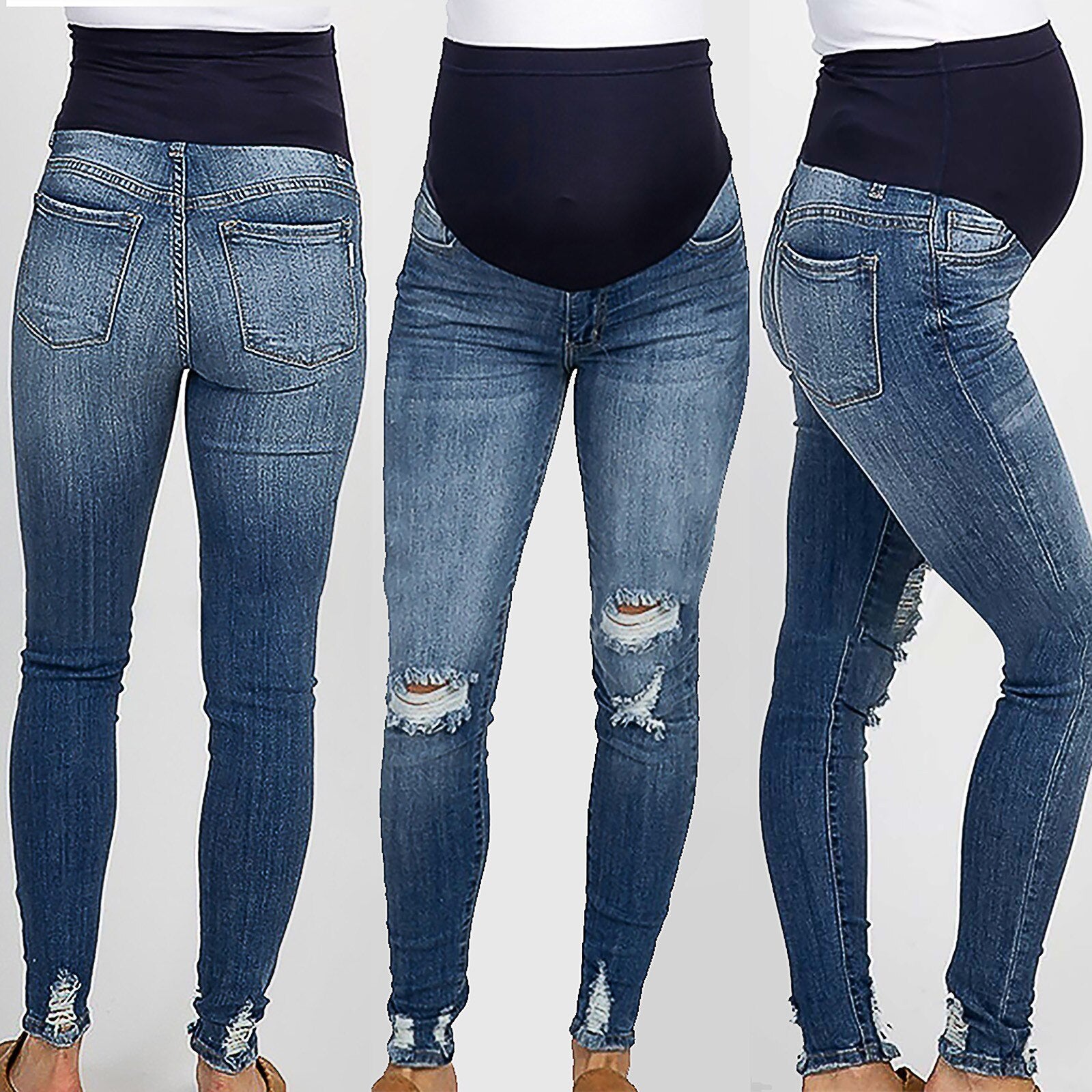 Fashion Maternity Jeans High Waist