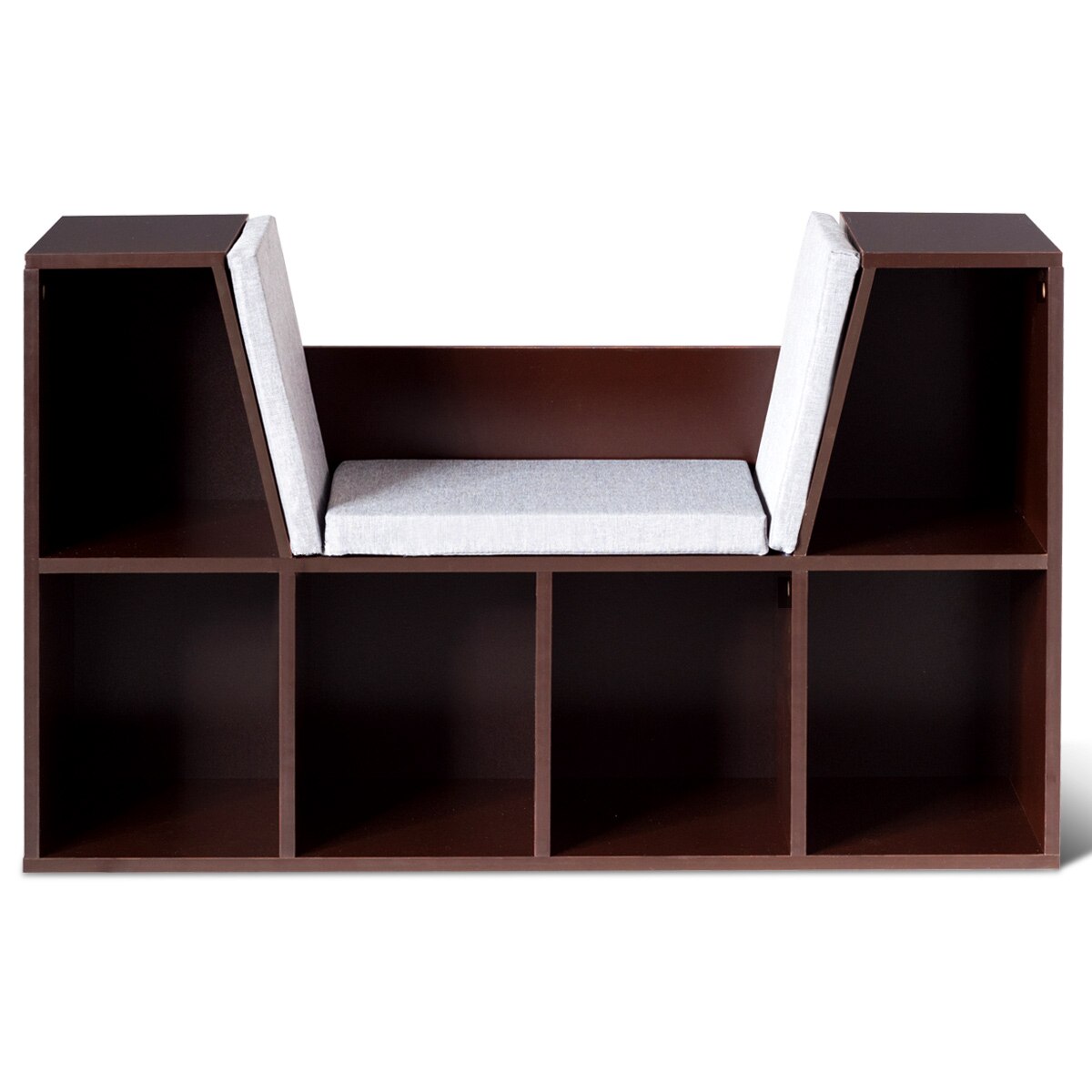 6-Cube Multi-Functional Bookcase in Brown