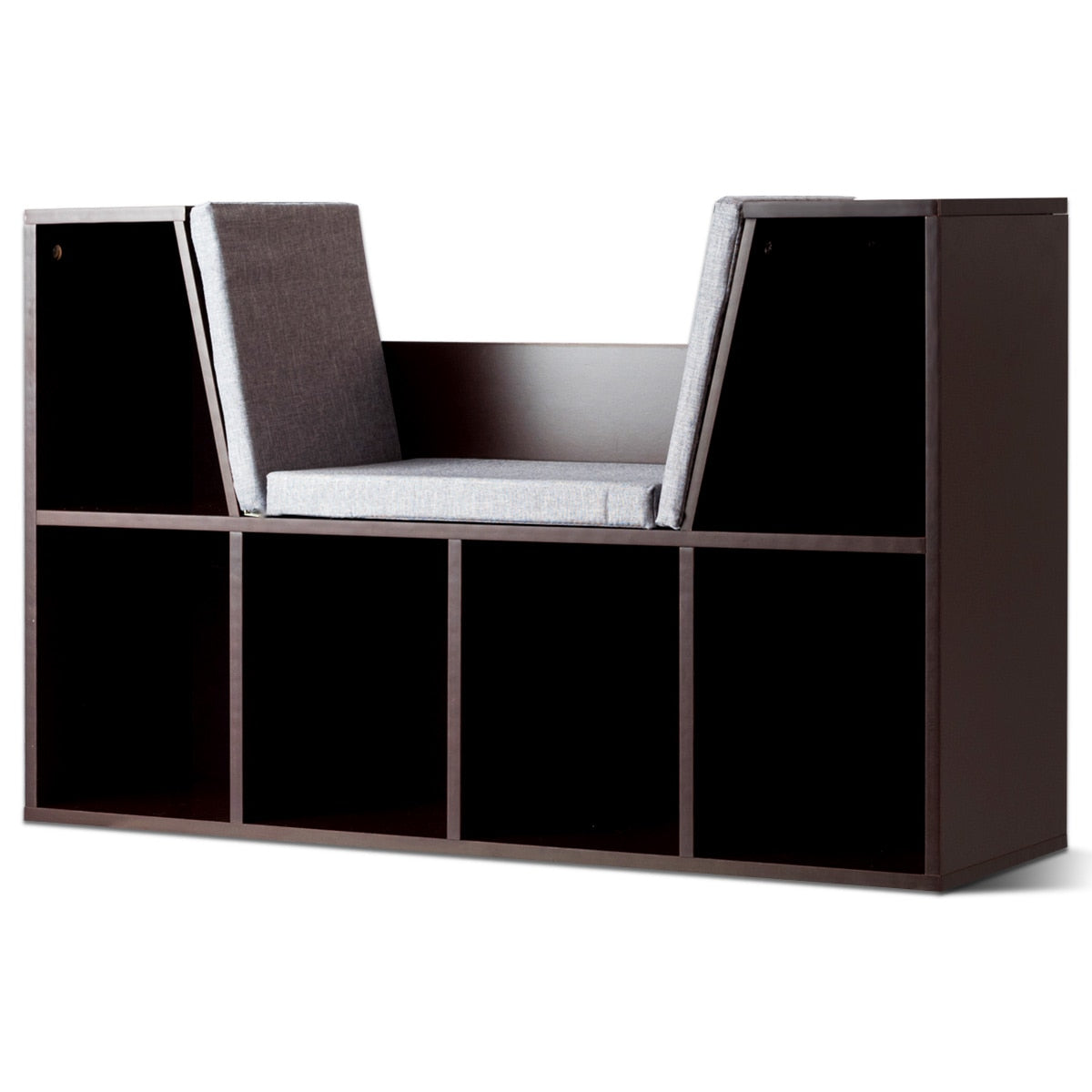 6-Cube Multi-Functional Bookcase in Brown