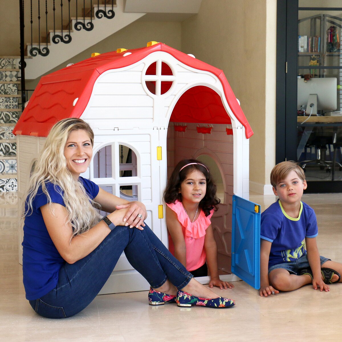 Foldable Kids Cottage Playhouse