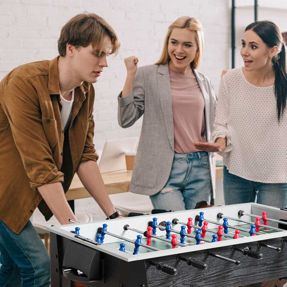 48" Competition Wooden Foosball Table for Kids and Adults