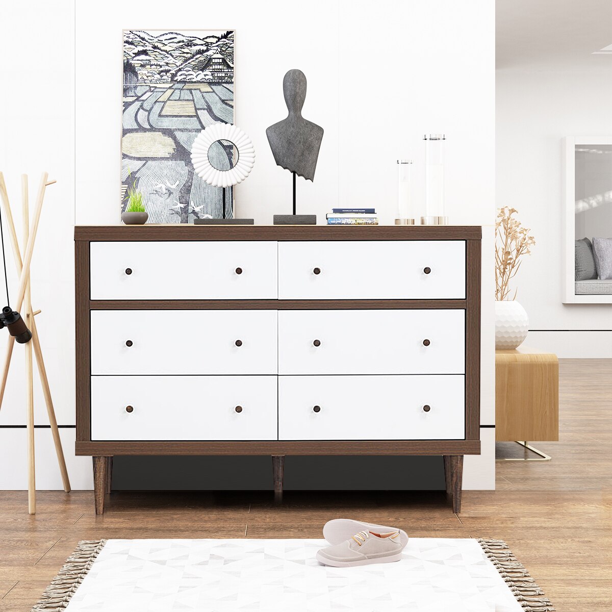 6-Drawer Wooden Dresser