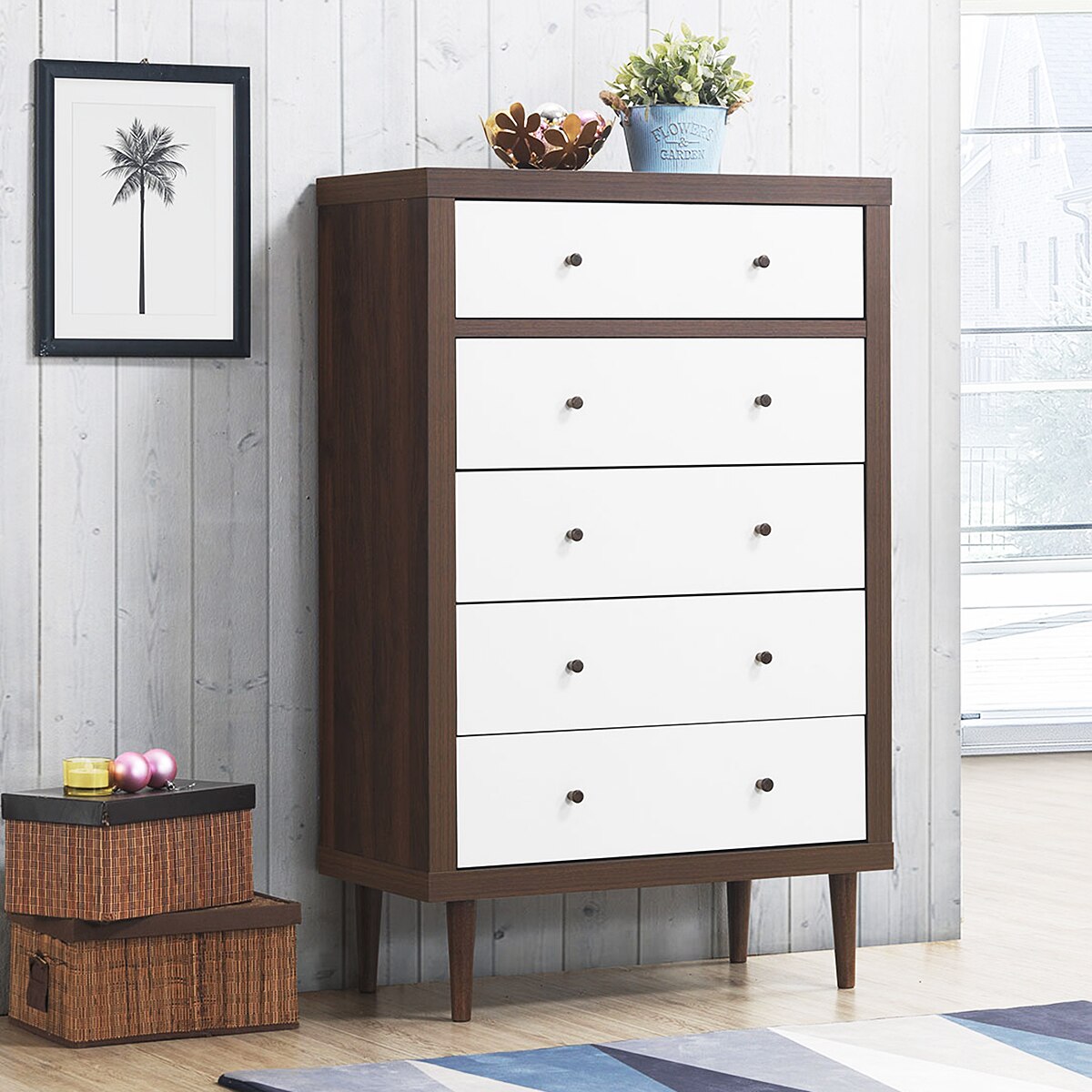 5-Drawer Wooden Dresser