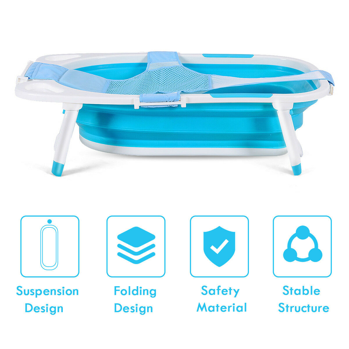 Baby Folding Bathtub in Blue