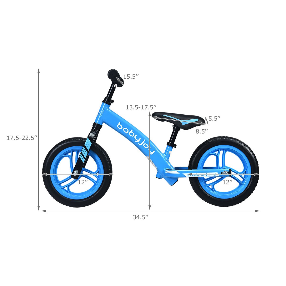 12" High Quality No-Pedal Balance Bike