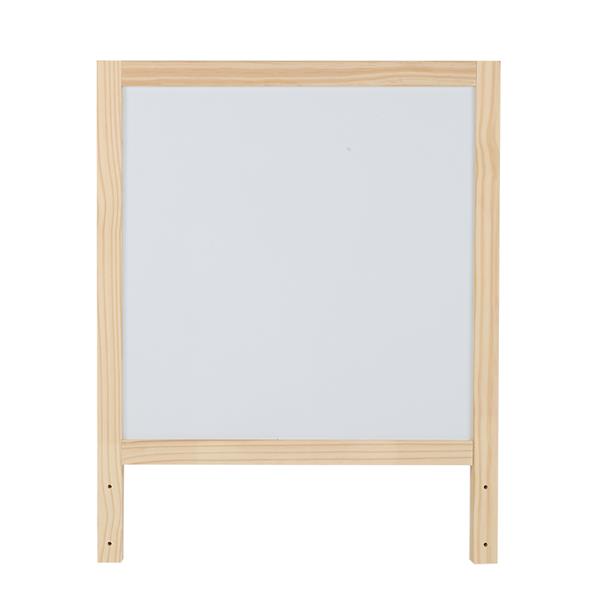 Dual-Sided Easel with Chalkboard & Magnetic Whiteboard