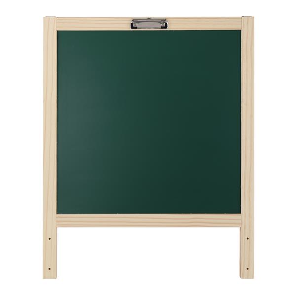 Dual-Sided Easel with Chalkboard & Magnetic Whiteboard