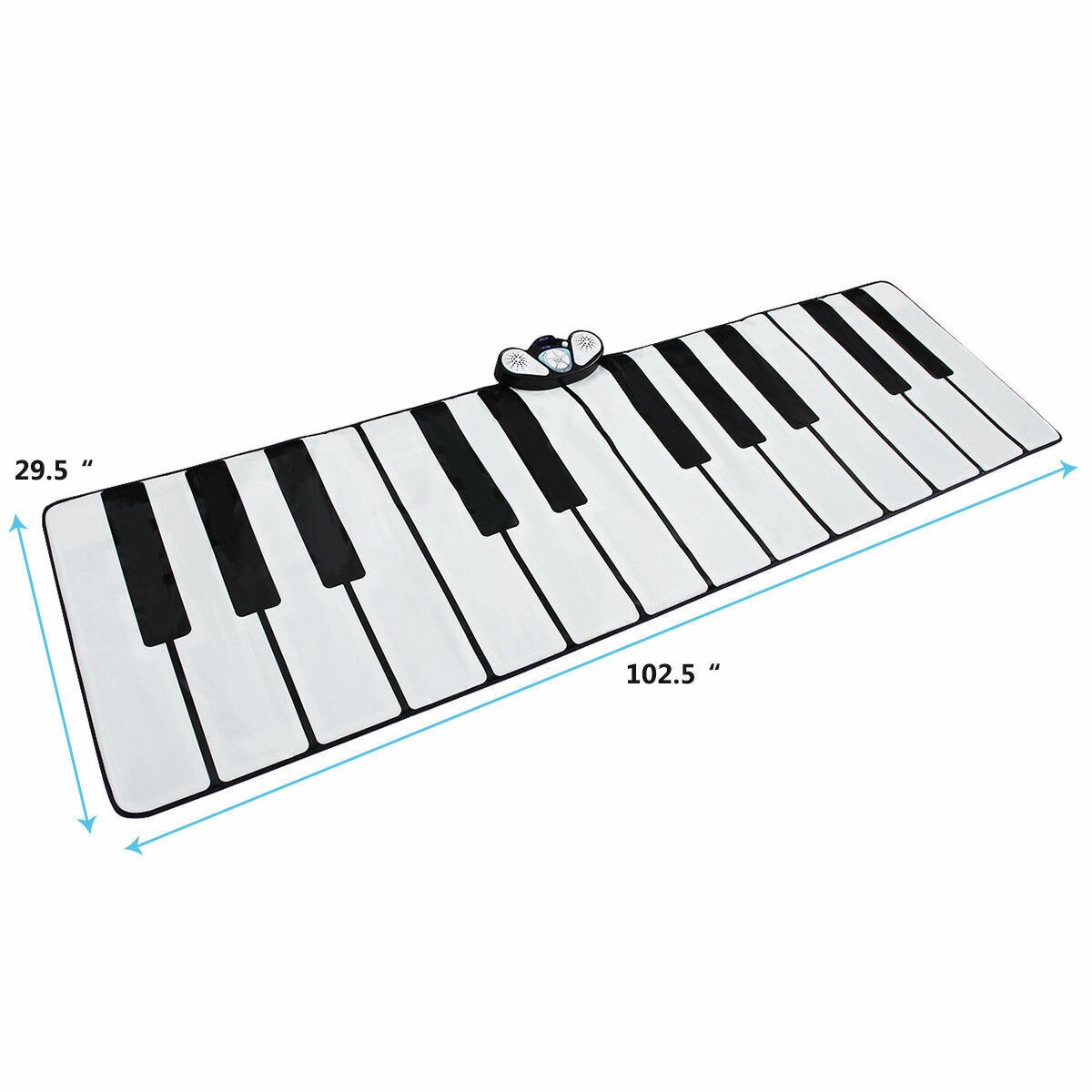 24-Key Gigantic Piano Keyboard Dance Play Mat with 9 Instrument Settings & MP3 Cable