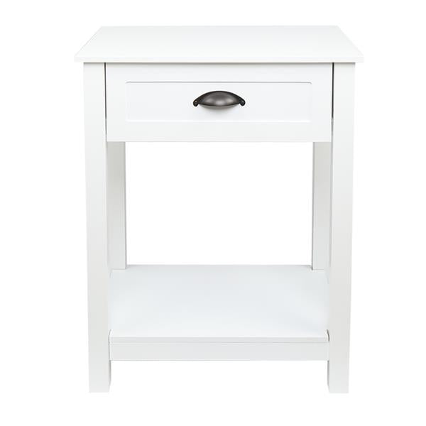 Nightstand with 1 Drawer and Storage Shelf