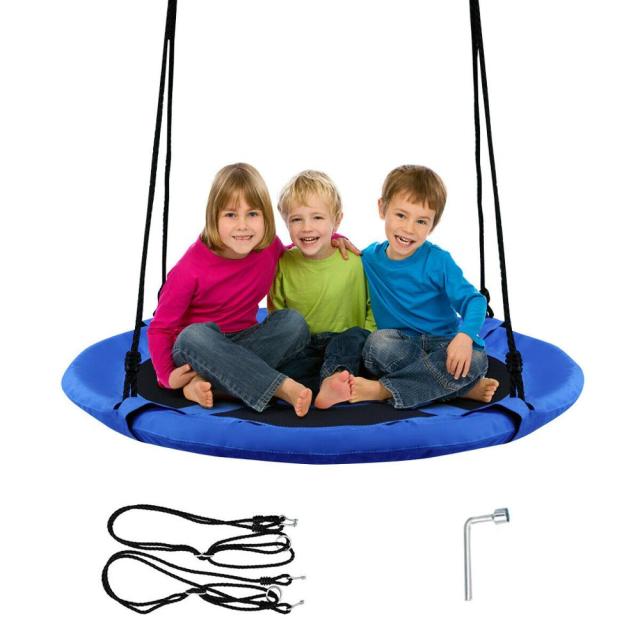 40’’ Flying Saucer Tree Swing with Adjustable Ropes