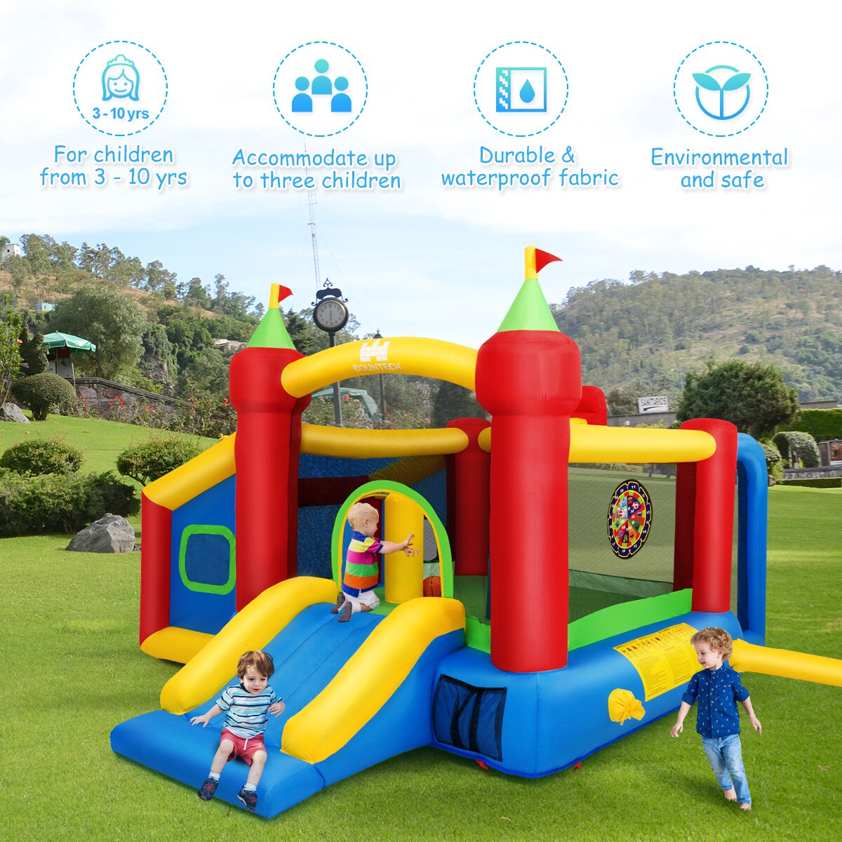 Inflatable Bounce House with 480W Blower