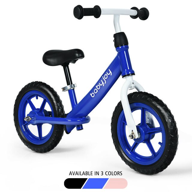 12" No-Pedal Balance Bike with Adjustable Seat