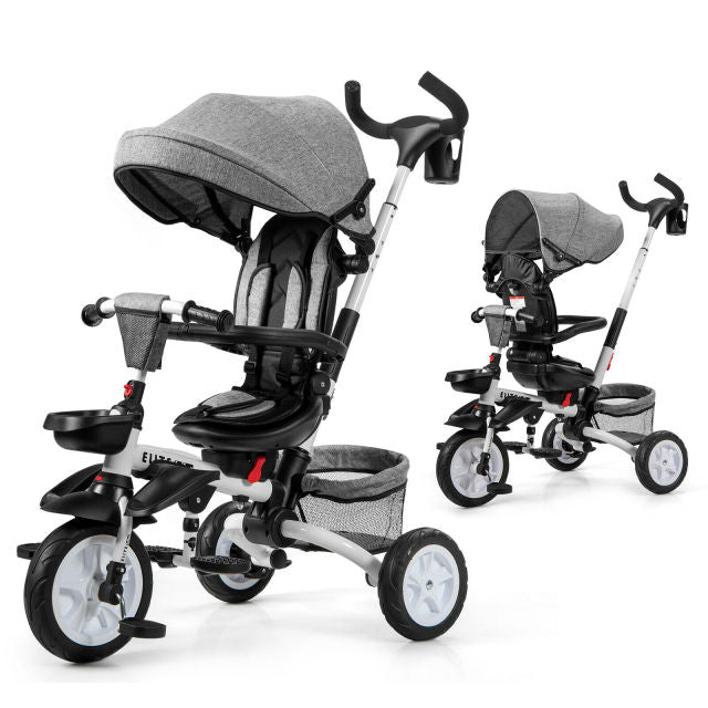 6-in-1 Multifunctional Tricycle with Canopy