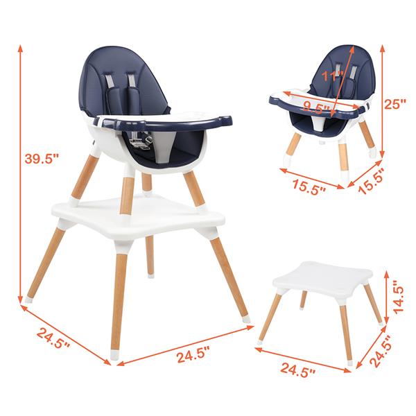 5-in-1 Convertible High Chair in Navy