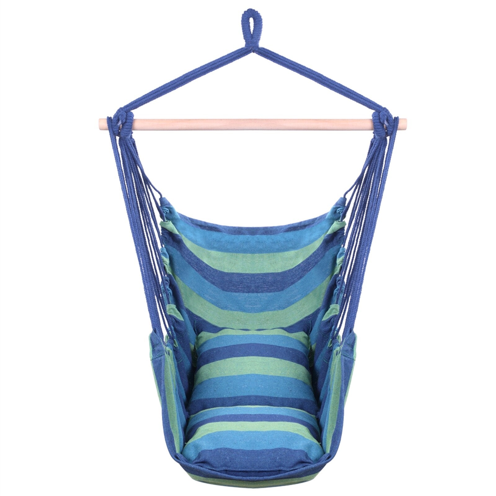 Hammock Chair Swing with Pillows in Blue