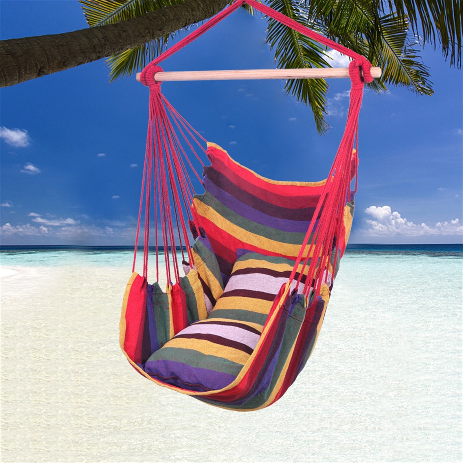 Colorful Hammock Chair Swing with Pillows