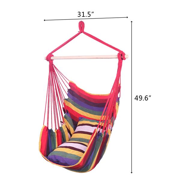 Colorful Hammock Chair Swing with Pillows