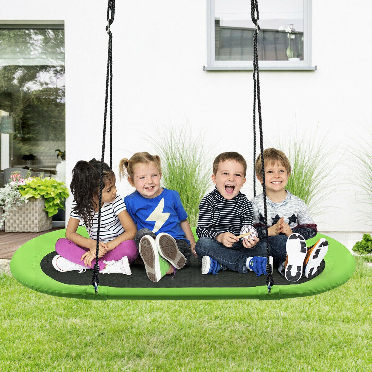 60" Adjustable Giant Oval Platform Tree Swing