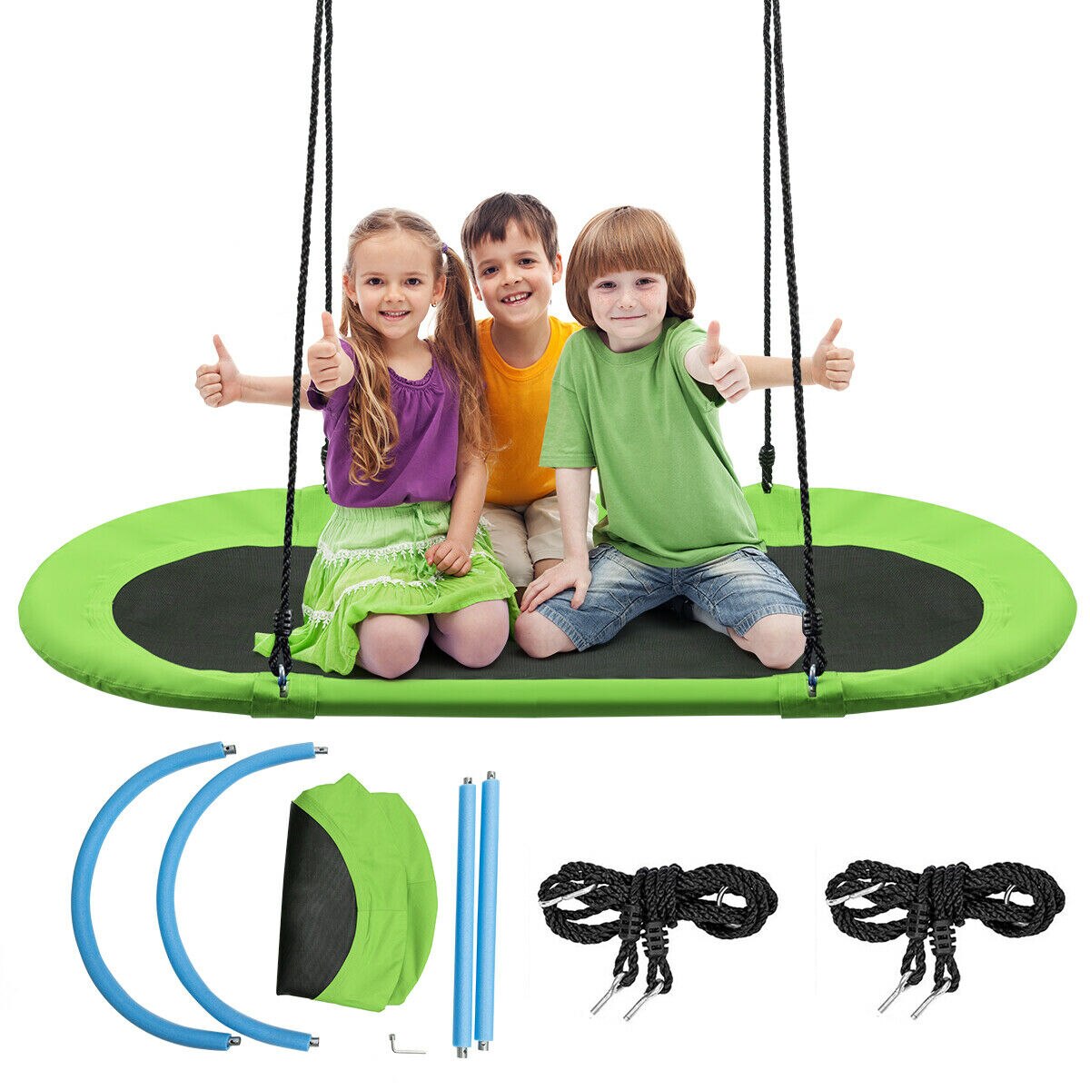 60" Adjustable Giant Oval Platform Tree Swing