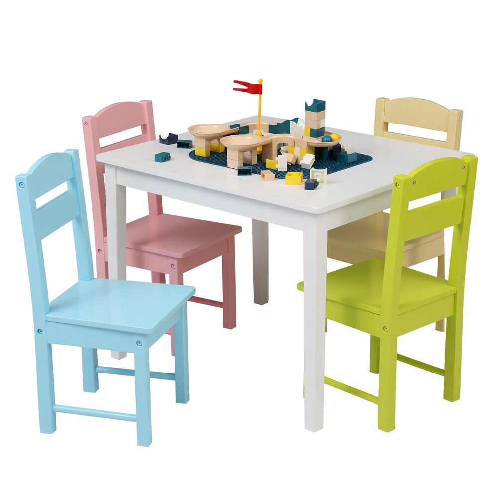 Colorful Wooden Table & Chairs Set