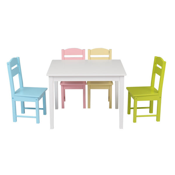 Colorful Wooden Table & Chairs Set