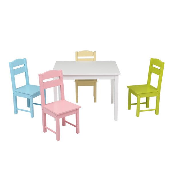 Colorful Wooden Table & Chairs Set